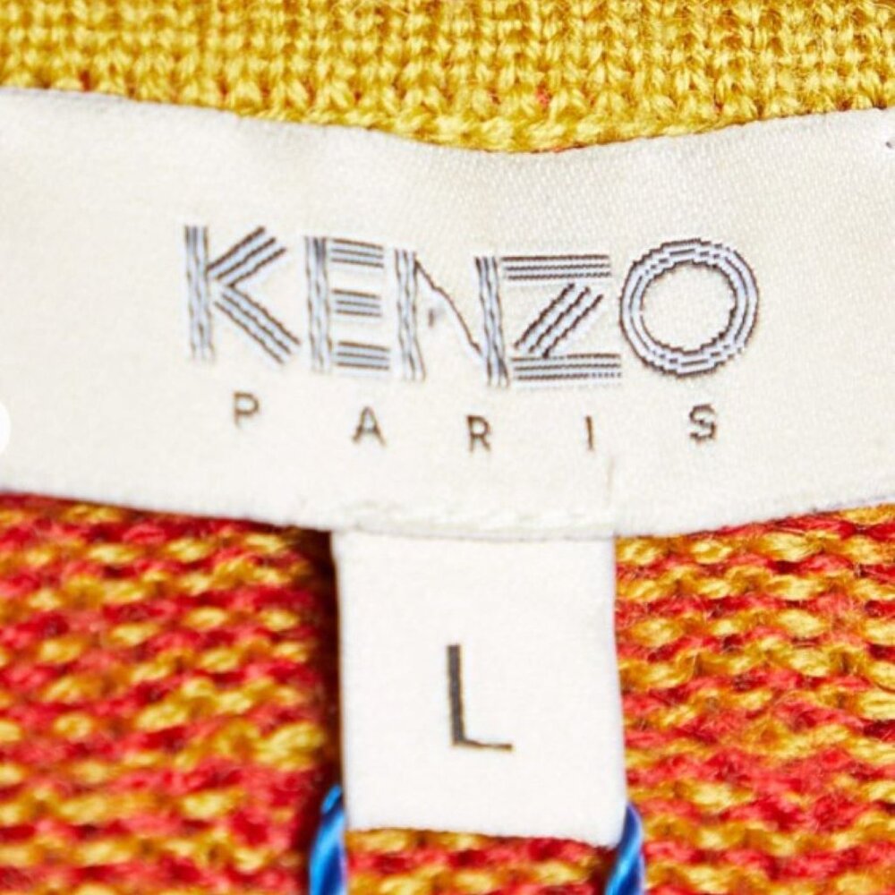 Kenzo - Multicolor Patterned Knit Wool Long Sleev… - image 5